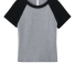 Bella + Canvas 1201 Ladies' Micro Ribbed Raglan Ba in Athletic heather/ black
