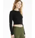 Bella + Canvas 1501 Ladies' Micro Ribbed Long Slee in Solid blk blend