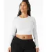 Bella + Canvas 1501 Ladies' Micro Ribbed Long Slee in Solid wht blend