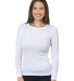 Bayside Apparel 3420 Junior Long-Sleeve Thermal Sh in White