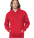 Bayside Apparel 2160 Unisex Union Made Hooded Pull in Red