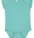 Rabbit Skins 4439 Infant Flutter Sleeve Bodysuit in Saltwater
