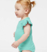 Rabbit Skins 4439 Infant Flutter Sleeve Bodysuit in Saltwater