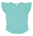Rabbit Skins 3339 Toddler Flutter Sleeve T-Shirt in Saltwater
