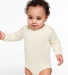 Rabbit Skins 4421 Infant Long Sleeve Jersey Bodysu in Natural