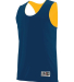 Augusta Sportswear 148 Adult Wicking Polyester Rev in Navy/ gold