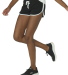 Boxercraft R65 Ladies' Relay French Terry Short in Black/ white