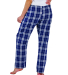 Boxercraft BW6620 Ladies' 'Haley' Flannel Pant wit in Navy/ silver