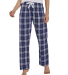 Boxercraft BW6620 Ladies' 'Haley' Flannel Pant wit in Navy/ silver