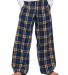 Boxercraft BY6624 Youth Polyester Flannel Pant in Navy/ gold