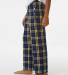 Boxercraft BY6624 Youth Polyester Flannel Pant in Navy/ gold
