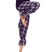 Boxercraft BY6624 Youth Polyester Flannel Pant in Purple/ white