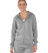 Boxercraft BW5201 Ladies' Dream Fleece Hooded Full in Oxford heather