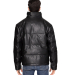 Threadfast Apparel 397J Unisex Vegan Leather Puffe in Black vegan lthr