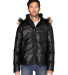 Threadfast Apparel 397J Unisex Vegan Leather Puffe in Black vegan lthr