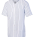 Augusta Sportswear 1685 Unisex Pin Stripe Baseball in White/ navy
