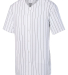 Augusta Sportswear 1686 Youth Pin Stripe Baseball  in White/ black