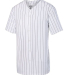 Augusta Sportswear 1686 Youth Pin Stripe Baseball  in White/ black