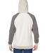 J America 8886 Unisex Vintage Tricolor Hooded Swea in Antique white/ smoke
