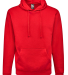 J America 8720 Unisex BTB Fleece Hooded Sweatshirt in Red