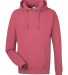J America 8730 Unisex Pigment Dyed Fleece Hooded S in Garnet