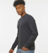 J America 8721 Unisex BTB Fleece Sweatshirt in Charcoal heather
