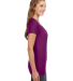 J America 8169 Ladies' V-Neck Slub T-Shirt in Very berry