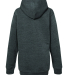 J America 8880 Youth Triblend Pullover Hooded Swea in Black triblend