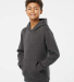 J America 8880 Youth Triblend Pullover Hooded Swea in Black triblend