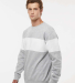 J America 8646 Unisex Varisity Fleece Crew in Oxford
