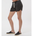 J America 8856 Ladies' Triblend Fleece Short in Black solid