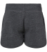 J America 8856 Ladies' Triblend Fleece Short in Black triblend