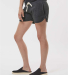 J America 8856 Ladies' Triblend Fleece Short in Black triblend