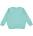 LA T 2225 Youth Elevated Fleece Crew in Saltwater