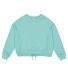 LA T 3528 Ladies' Boxy Cropped Fleece Sweatshirt in Saltwater