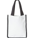 Liberty Bags PSB810 Sublimation Small Tote Bag in White/ black