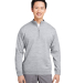 Harriton M421 Unisex Pilbloc™ Quarter-Zip Sweate in Grey heather