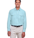 Harriton M580L Men's Key West Long-Sleeve Performa in Cloud blue