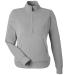 J America 8762 Ladies' Element Fleece Quarter-Zip in Grey
