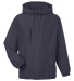 Harriton M73 Unisex Flex Twill Hooded Jacket in Dark charcoal