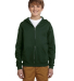 Jerzees 993BR Youth 8 oz. NuBlend® Fleece Full-Zi in Forest green