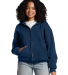 Jerzees Z12M Unisex Rugged™ Full-Zip Hooded Swea in Washed navy