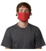 Hanes MKPKCR Adult Cotton Adjustable Pocket Mask in Deep red