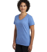 Jerzees 88WV Ladies' Snow Heather V-Neck T-Shirt in Royal
