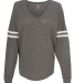 Boxercraft T17 Women’s Slub Jersey Varsitee V-Ne in Granite