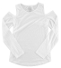 Boxercraft T31 Women's Cold Shoulder Long Sleeve T in White