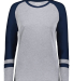Augusta Sportswear 2917 Women's Triblend Fanatic 2 in Grey heather/ navy
