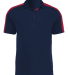 Augusta Sportswear 5028 Men's Two-Tone Vital Polo in Navy/ scarlet