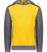Augusta Sportswear 6866 Youth Eco Revive™ Three- in Gold/ carbon heather