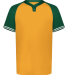Augusta Sportswear 6905 Men's Cutter Henley Jersey in Gold/ dark green